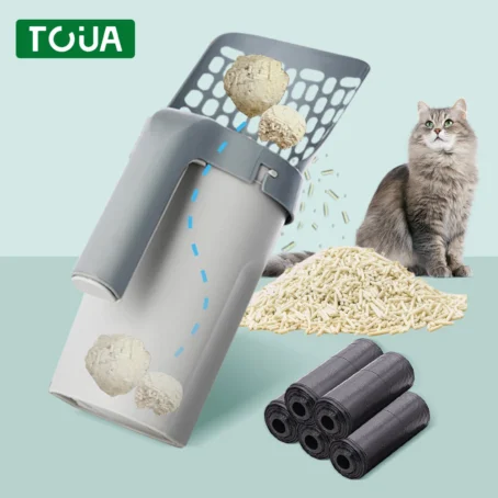Pelle à Litière pour Chat avec Sac de Recharge, Filtre pour Animaux de Compagnie, Nettoyage des Déchets, Fournitures PIncef, Boîte, Self Books